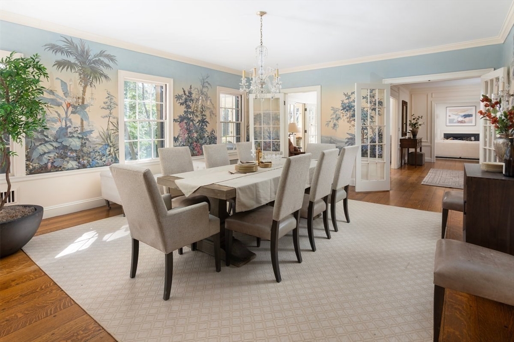 300 Warren Street Brookline, MA 02445 - Photo 12 of 35 a view of a dining room with furniture window and wooden floor