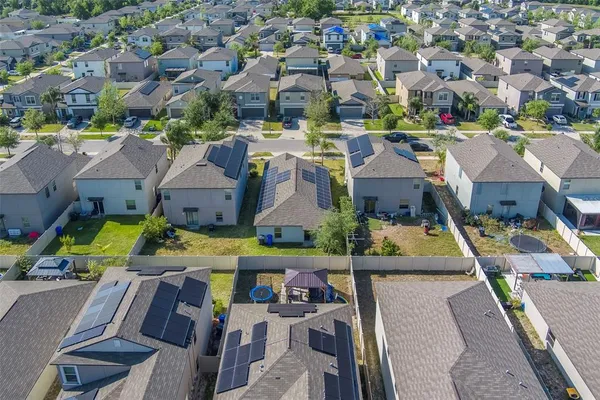 an aerial view of a city