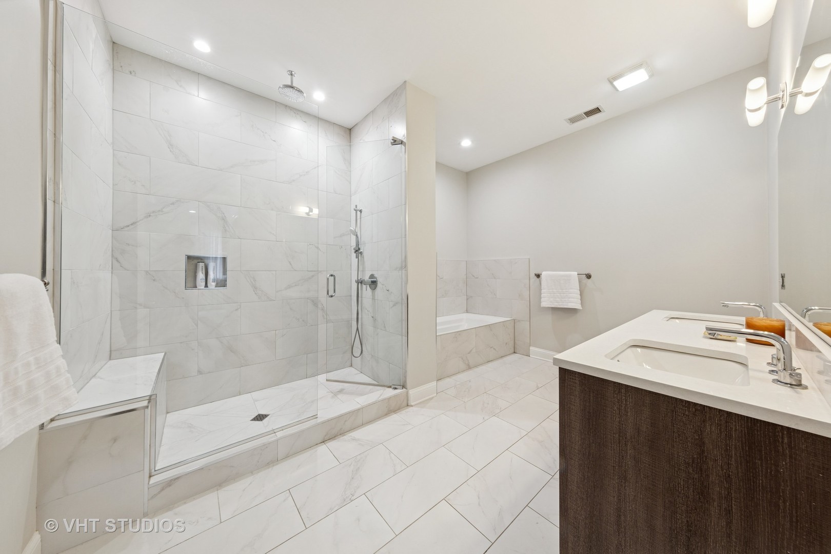 955 West Monroe Street, Unit 2C Chicago, IL 60607 - Photo 10 of 23 a bathroom with a sink a toilet and shower