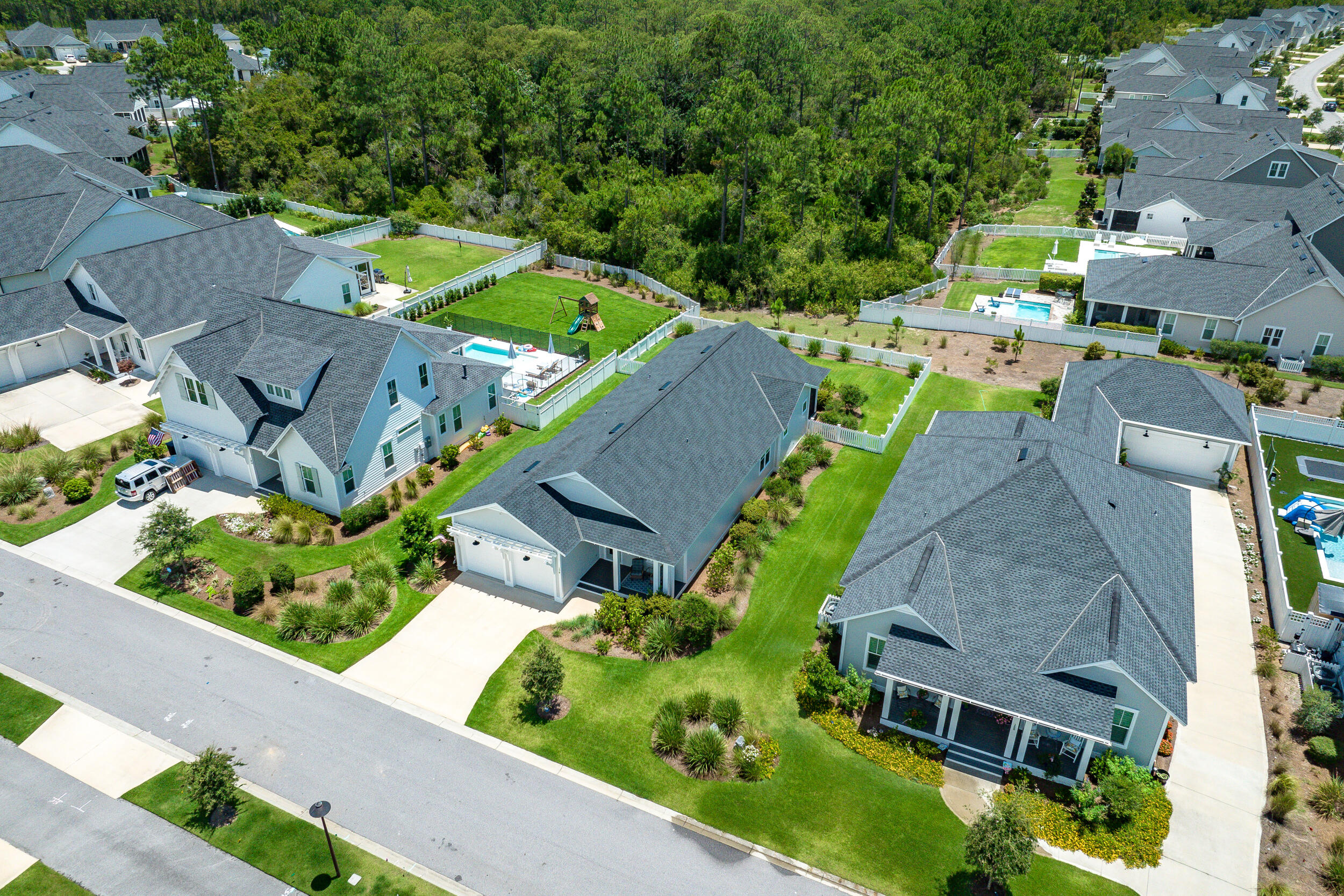 170 Sidecamp Road, Unit LOT 85 Watersound, FL 32461 - Photo 37 of 54 an aerial view of a house with a garden