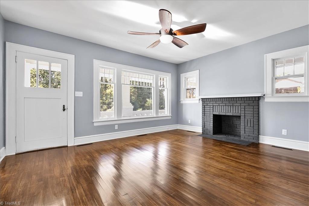 904 Old Winston Road High Point, NC 27265 - Photo 22 of 46 Living Room note original detailed wood framing!