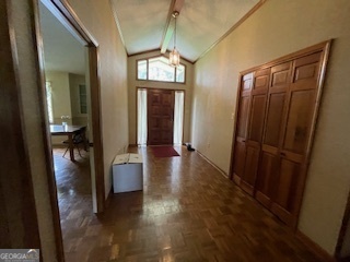 1478 Mineral Springs Road Elberton, GA 30635 - Photo 5 of 30 a view of a hallway with wooden floor and windows