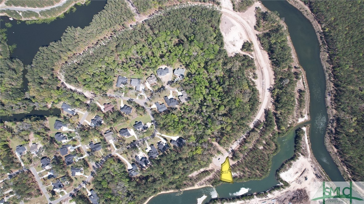 Great aerial shot of the lot showing its location