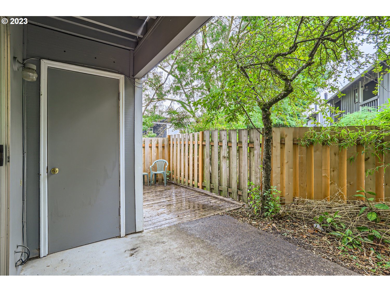 7410 South Virginia Avenue Portland, OR 97219 - Photo 22 of 27 a view of backyard with potted plants and a large tree