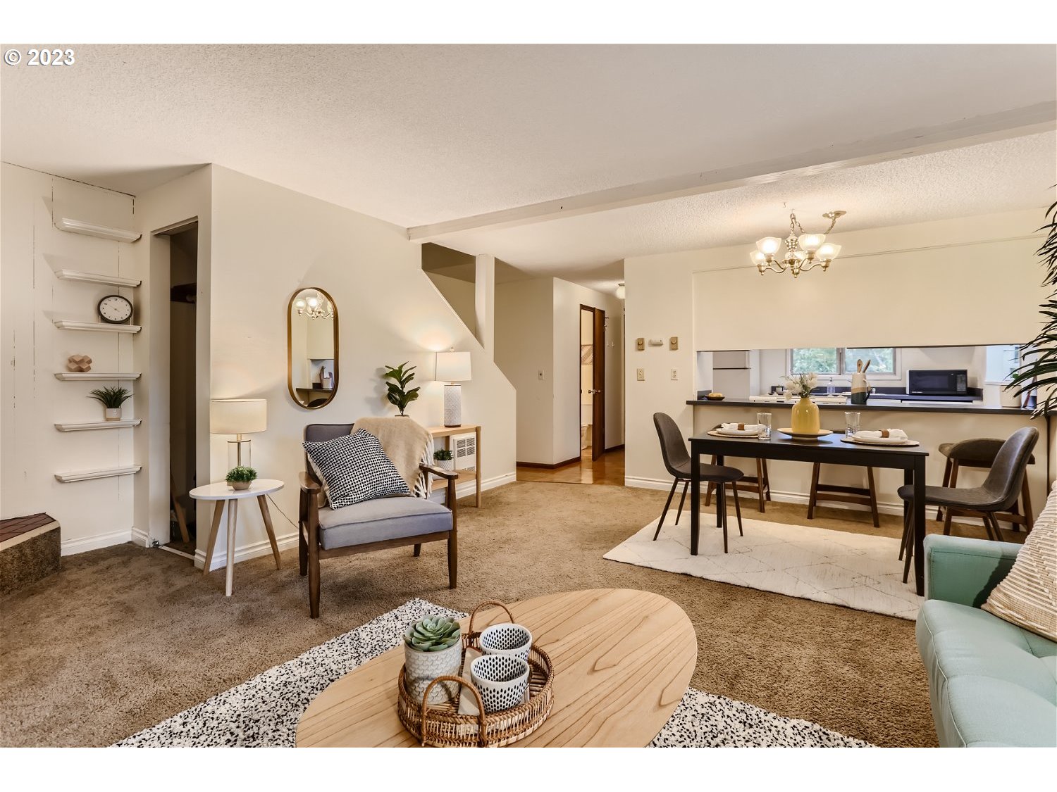 7410 South Virginia Avenue Portland, OR 97219 - Photo 7 of 27 a living room with furniture a rug and white walls