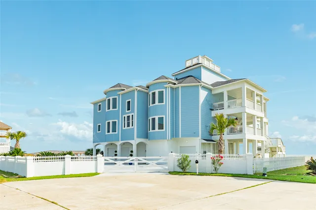 a front view of a building with street