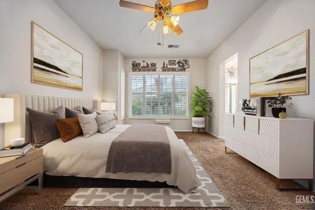 a bed room with a bed and a couch