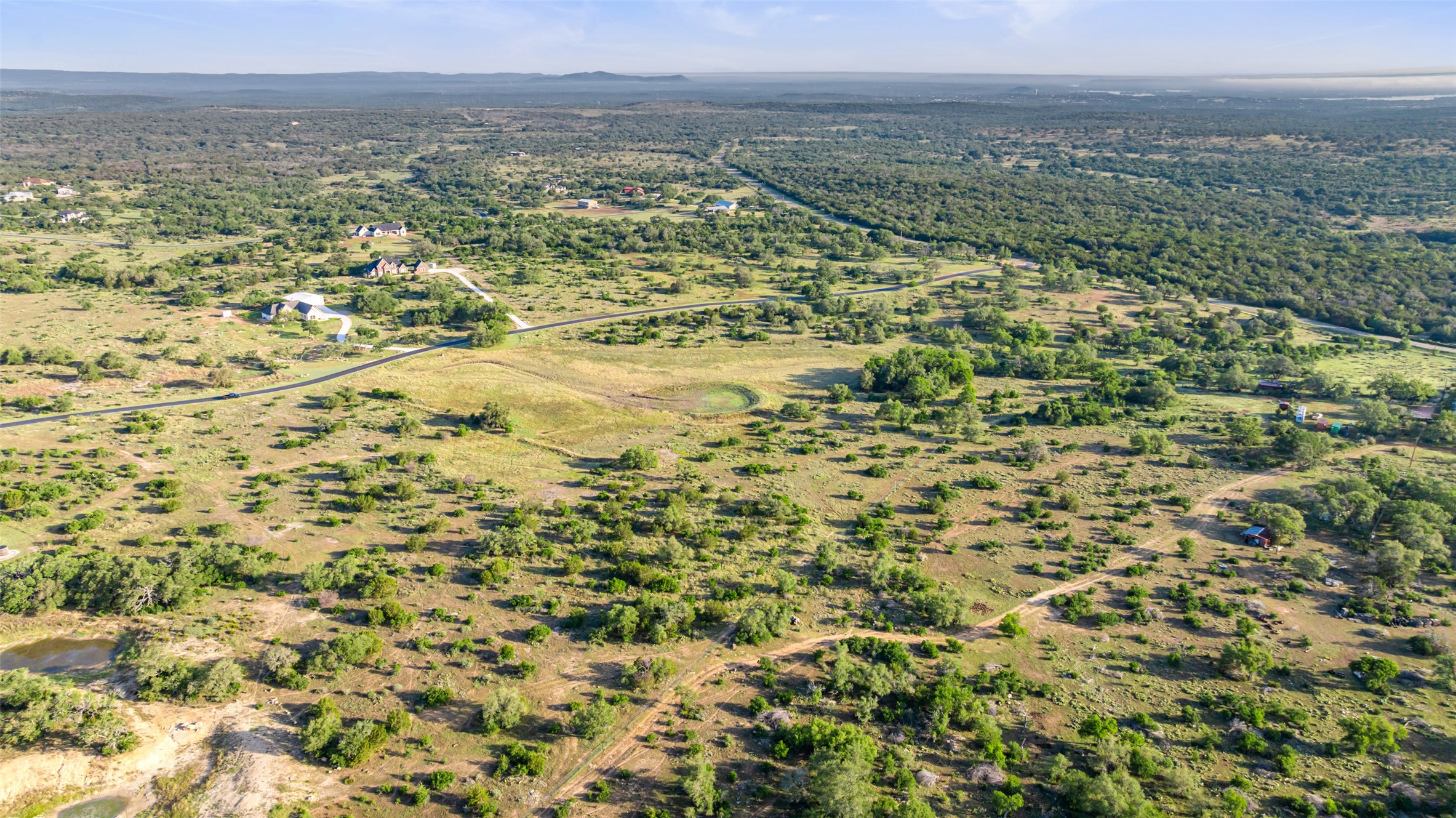 Lot 3 Vista Rdg Drive Round Mountain, TX 78663 - Photo 12 of 15 Aerial view of property's location with rural landscape
