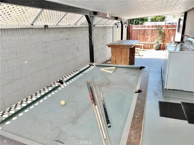 a room with a washer and dryer