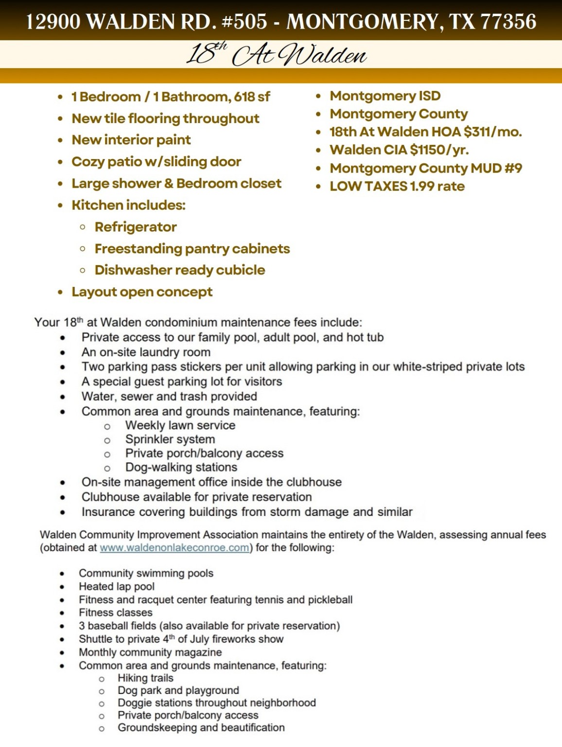 12900 Walden Road, Unit 505 Montgomery, TX 77356 - Photo 50 of 50 Incredible Value!