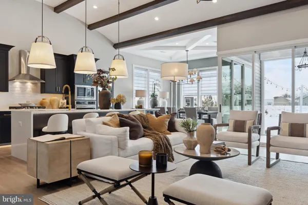 a room with furniture