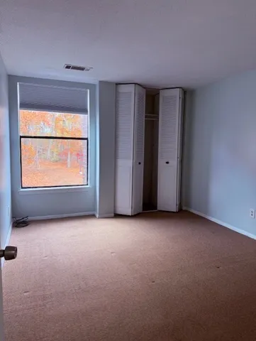 an empty room with a window