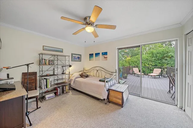 a bedroom with furniture and a window