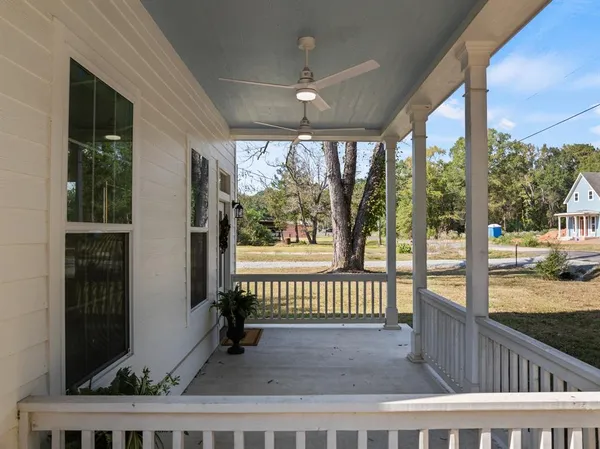 a view of a porch