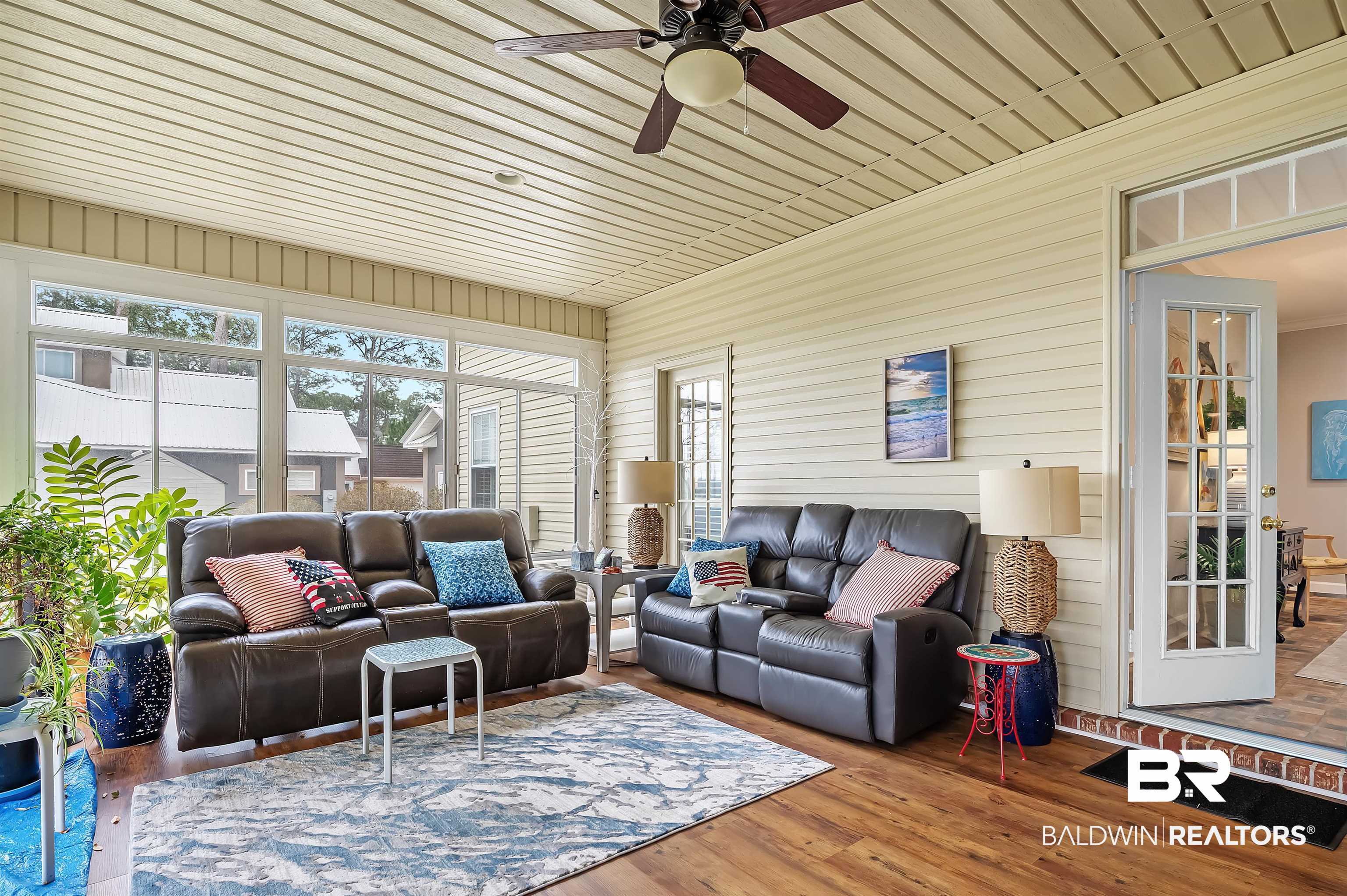 8915 Bay Point Drive Elberta, AL 36530 - Photo 58 of 74 Sunroom / solarium featuring a wealth of natural light and ceiling fan