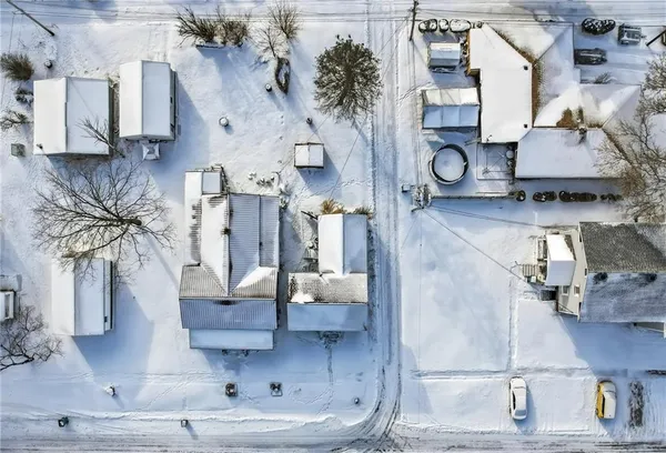 an aerial view of multiple house