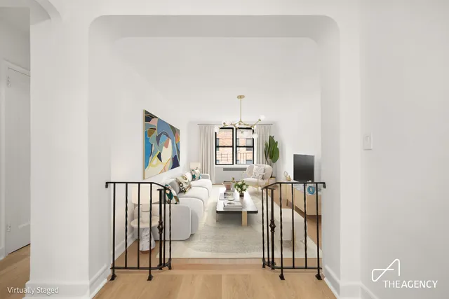 a view of a livingroom with a flat screen tv