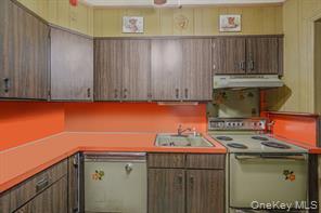 22 Middleville Road Northport, NY 11768 - Photo 10 of 20 Kitchen with range with electric stovetop, light countertops, under cabinet range hood, and dishwasher