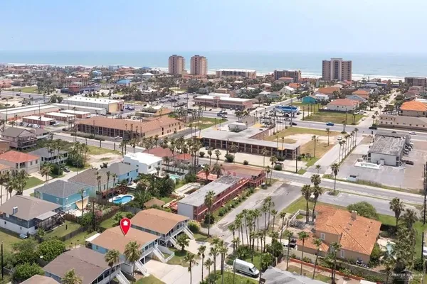 an aerial view of a city