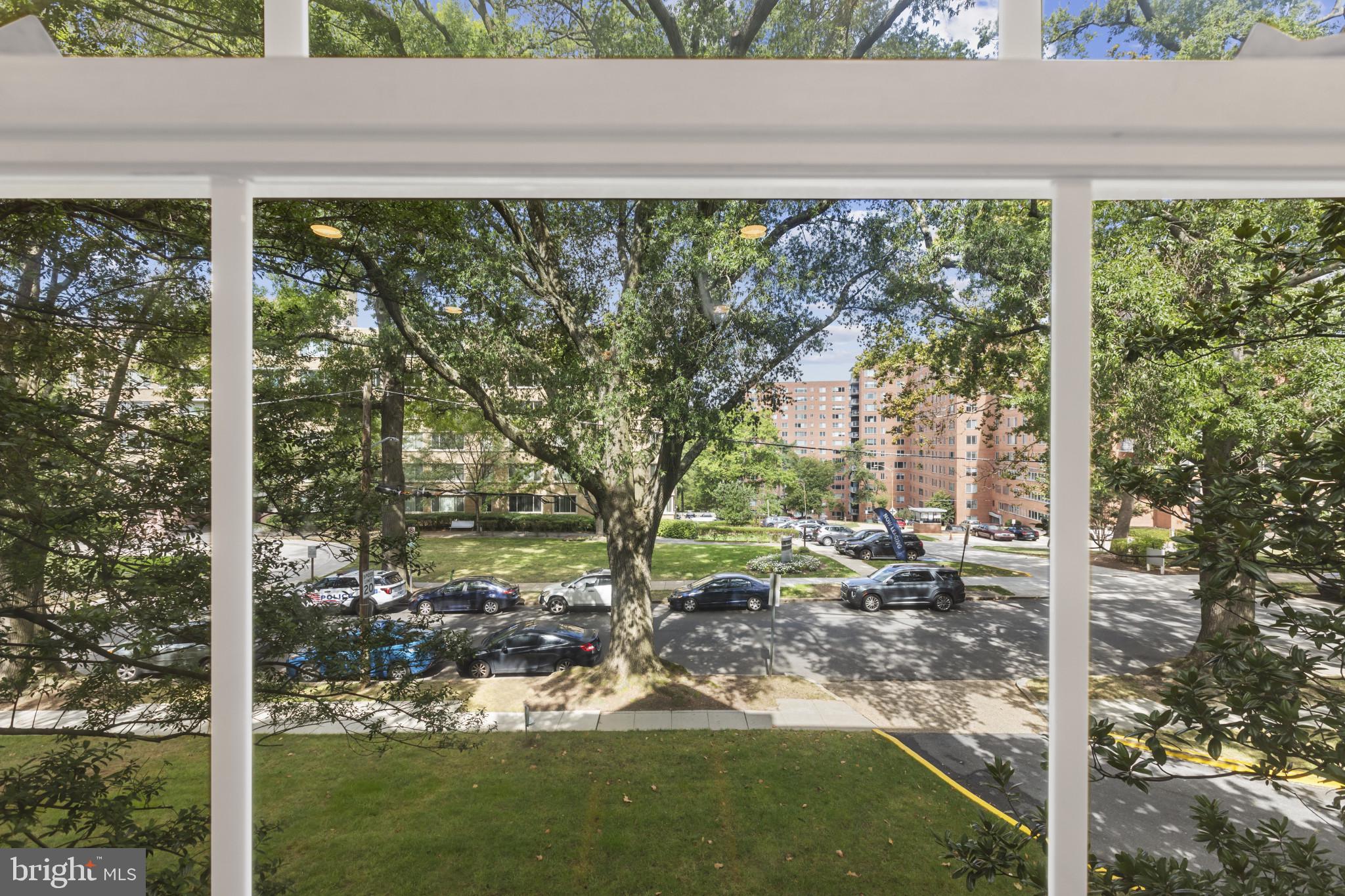 3051 Idaho Avenue Northwest, Unit 204 Washington, DC 20016 - Photo 24 of 27 a view of a garden from a window