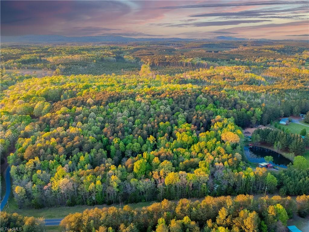 Property is approximately located in between driveway on the left and pond on the right. Photo color virtually enhanced.