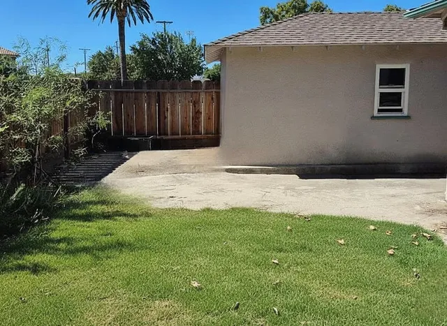 a backyard of a house