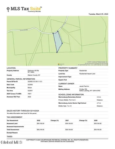 $129,000 | 342 Dickinson Hill Road, Bolton, NY 12824