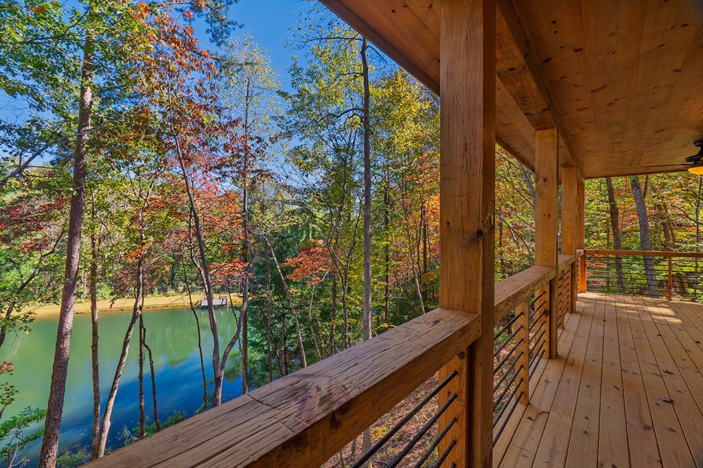 85 Moreland Trail Blue Ridge, GA 30513 - Photo 17 of 56 a view of balcony with wooden floor and fence