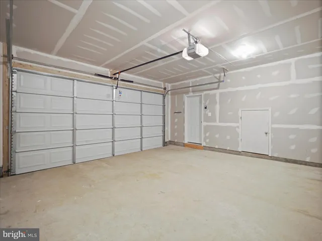 a view of a garage