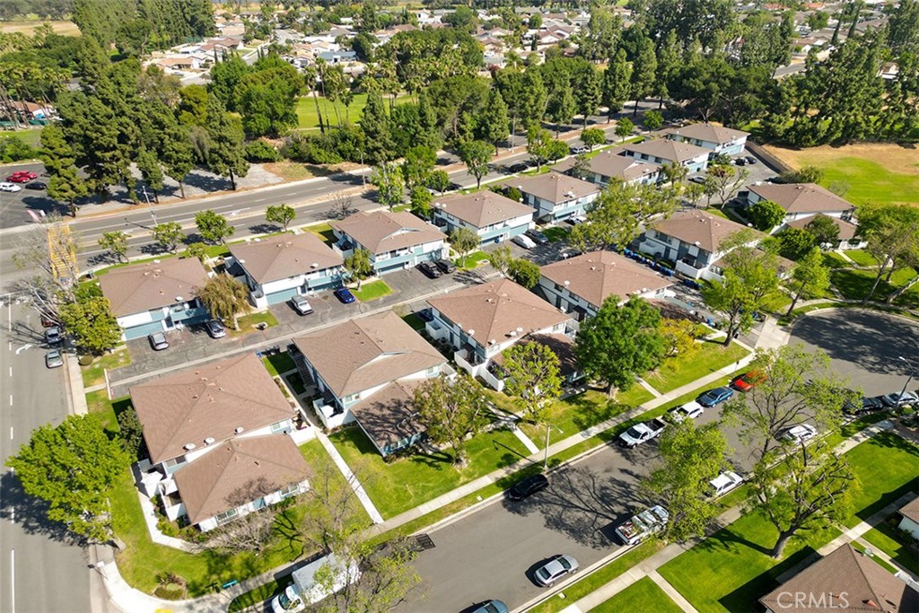 871 West 13th Street, Unit 4 Azusa, CA 91702 - Photo 21 of 22 an aerial view of residential houses with outdoor space