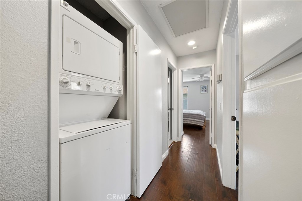 871 West 13th Street, Unit 4 Azusa, CA 91702 - Photo 9 of 22 a view of a hallway with washer and dryer