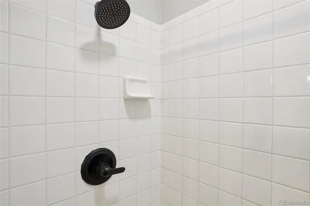 a close view of shower