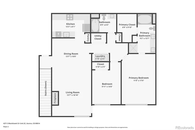 $2,750 | 4271 South Blackhawk Circle, Unit 2C, Aurora, CO 80014