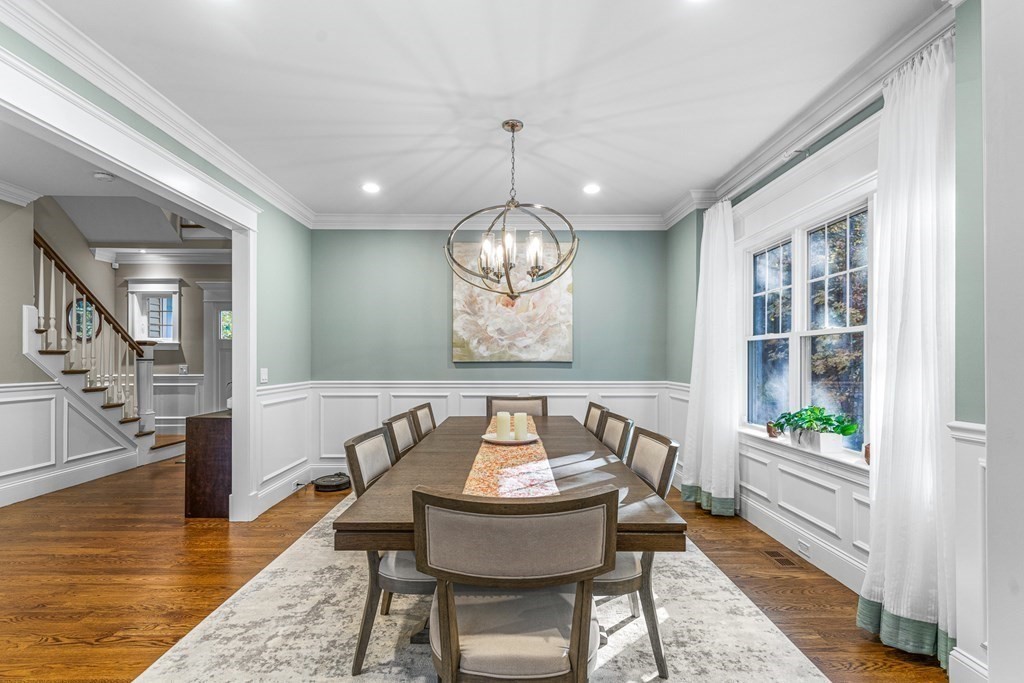 508 South Border Road Winchester, MA 01890 - Photo 6 of 41 a view of a dining room with furniture window and wooden floor