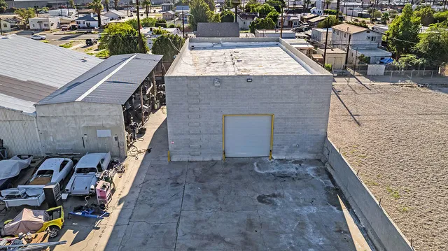 a view of a building with door