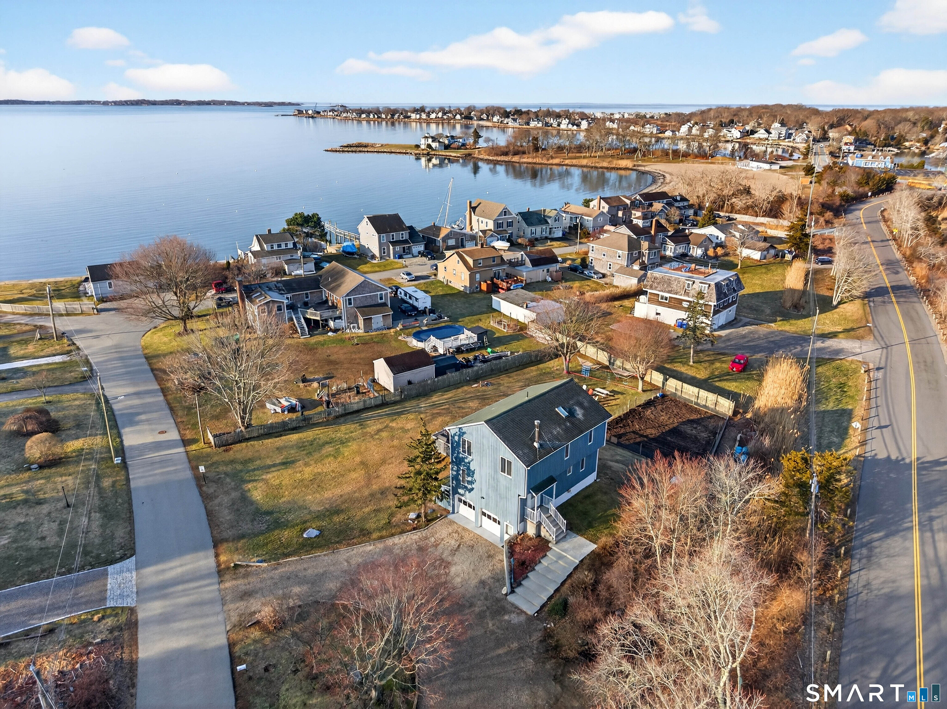 18 Noble Avenue Groton, CT 06340 - Photo 6 of 40 an aerial view of a house with a ocean view