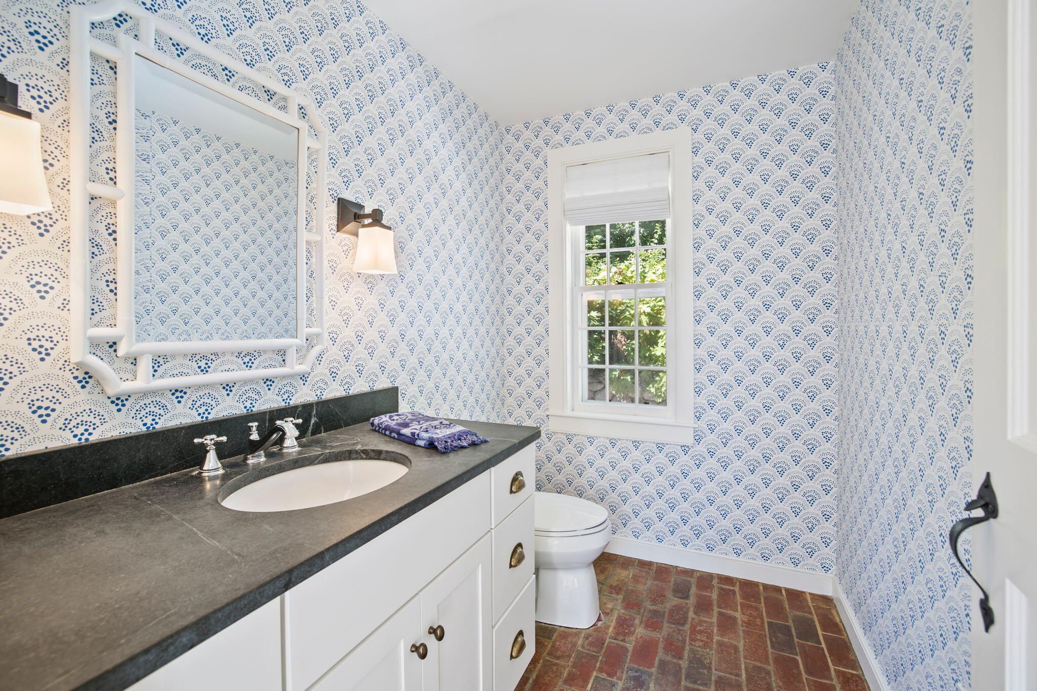 141 Point Hill Road West Barnstable, MA 02668 - Photo 8 of 26 a bathroom with a sink toilet a mirror and shower