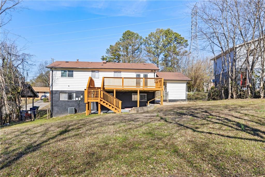 3822 Stephanie Drive Southwest Atlanta, GA 30331 - Photo 27 of 28 a view of a house with a snow in the background