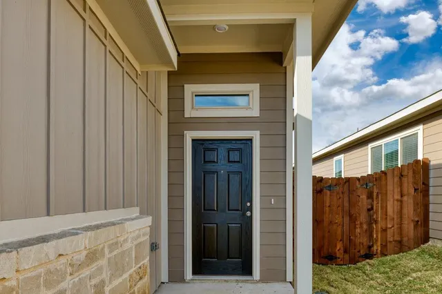 a view of front door