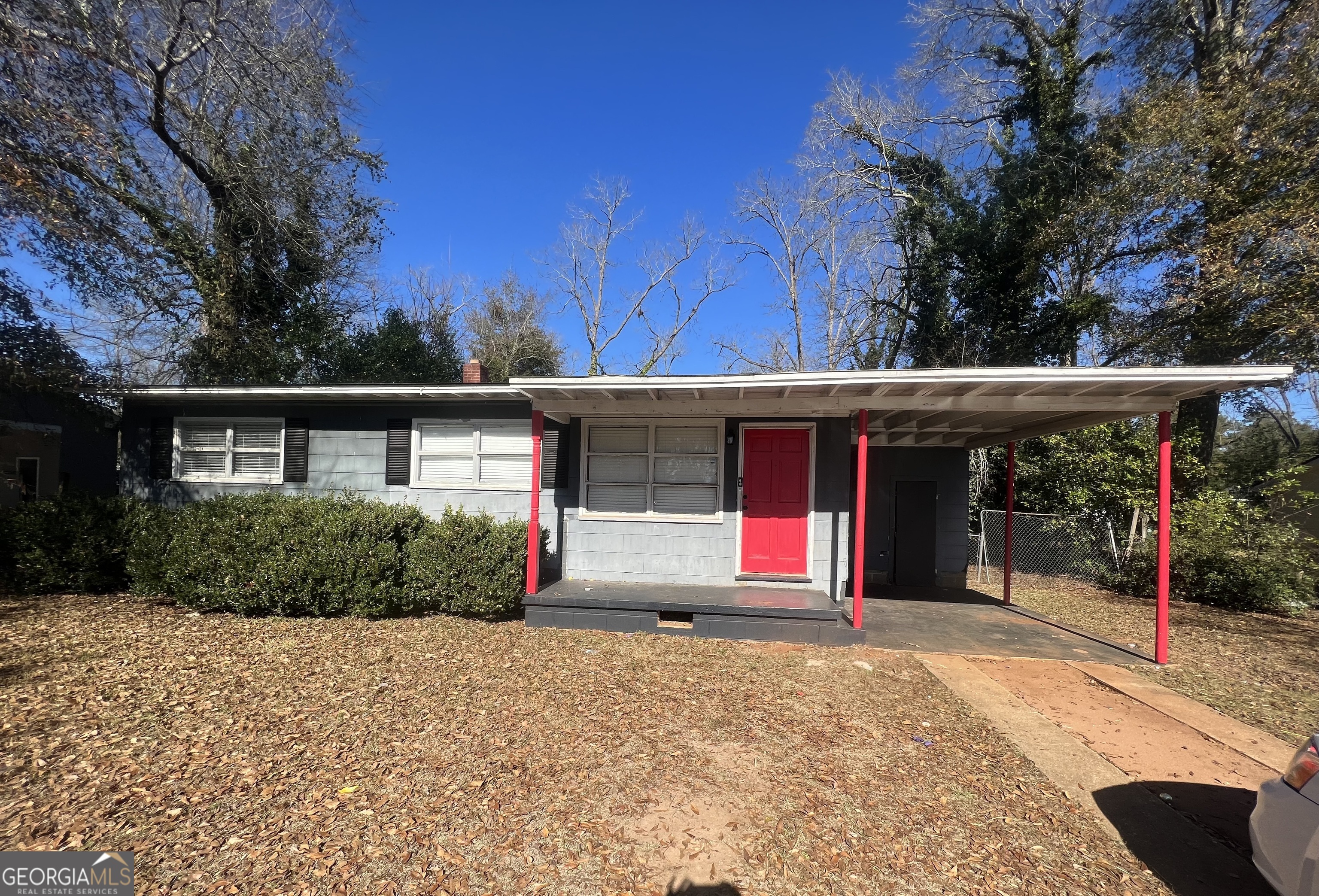 a front view of a house with porch