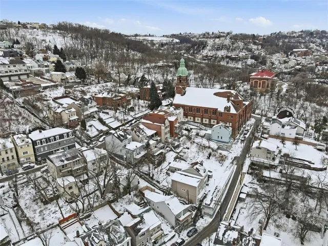 an aerial view of multiple house