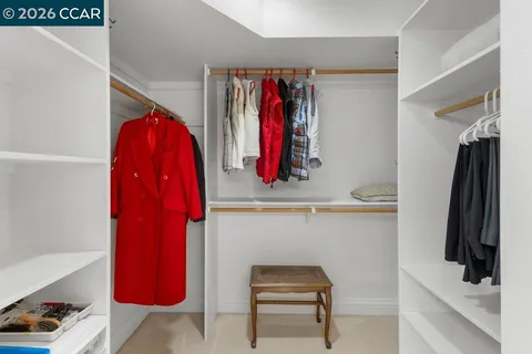 a view of a walk in closet