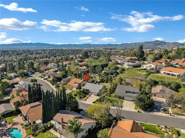 an aerial view of a city