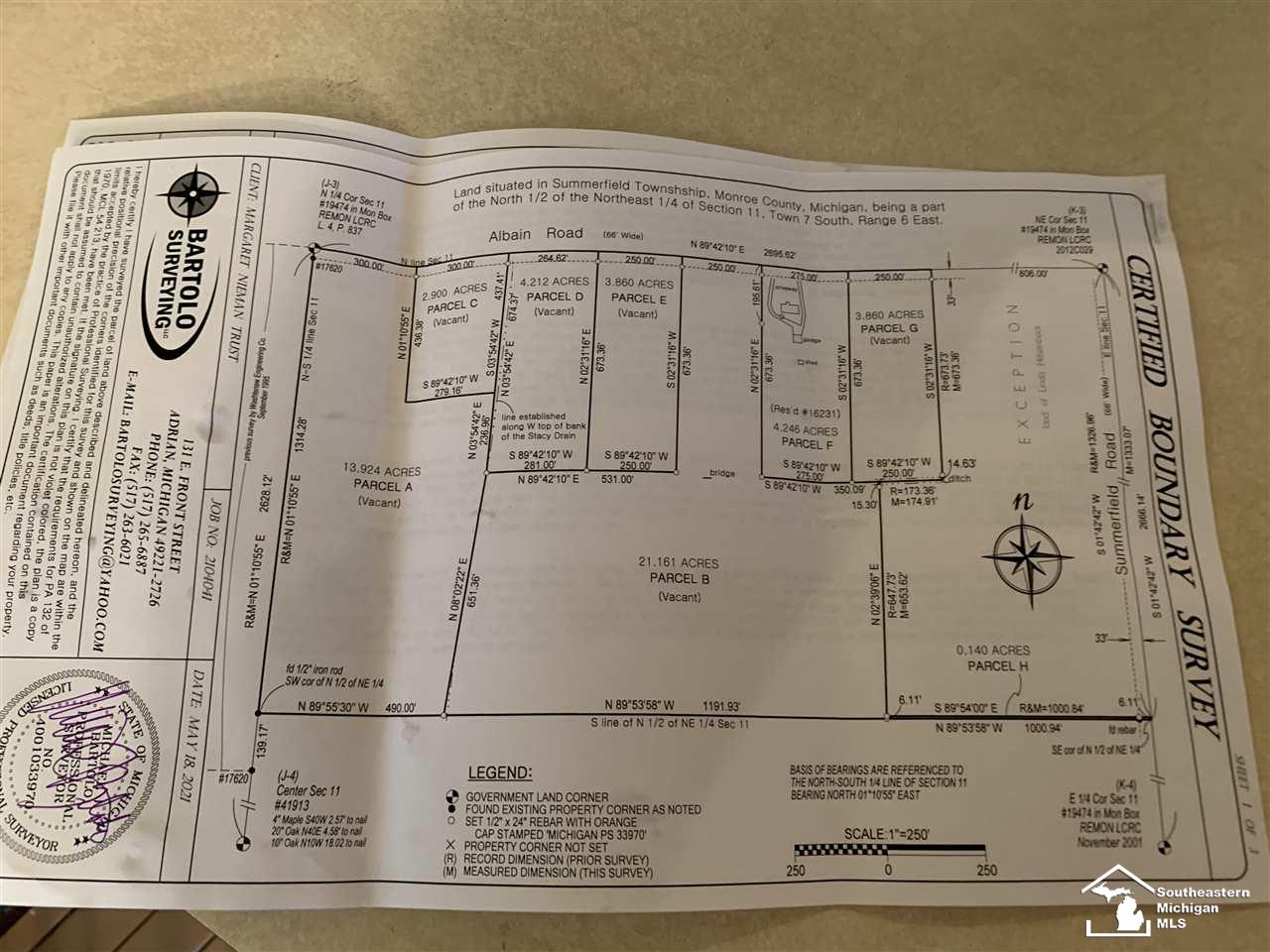 16231 West Albain Road Petersburg, MI 49270 - Photo 30 of 30 SURVEY