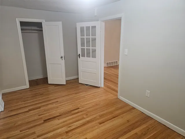 wooden floor and windows in a room