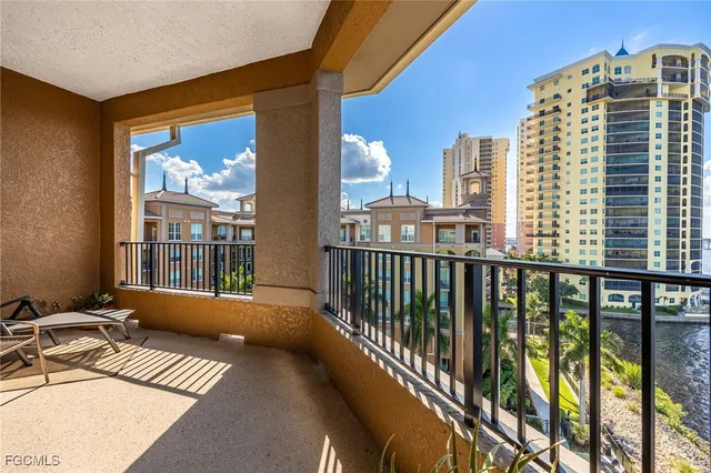 a view of balcony with city view