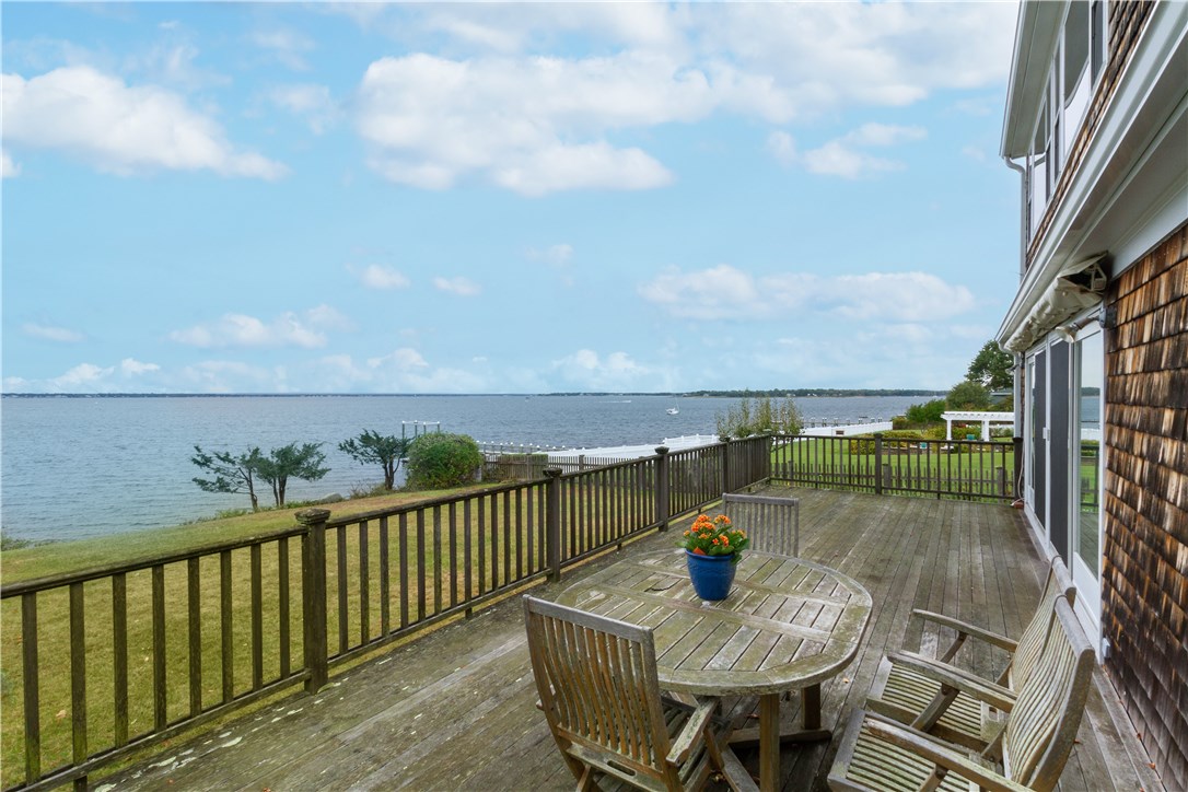 37 Shore Road Bristol, RI 02809 - Photo 9 of 40 Deck with incredible water views in both directions...