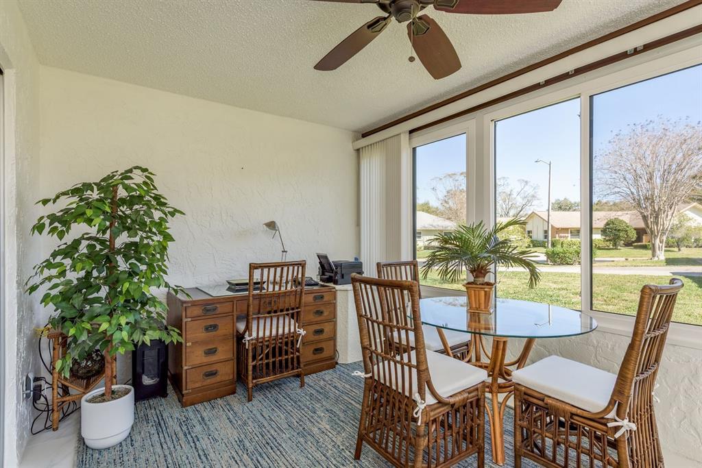 409 Stirling Terrace Dunedin, FL 34698 - Photo 15 of 17 a view of a dining room with furniture window and wooden floor