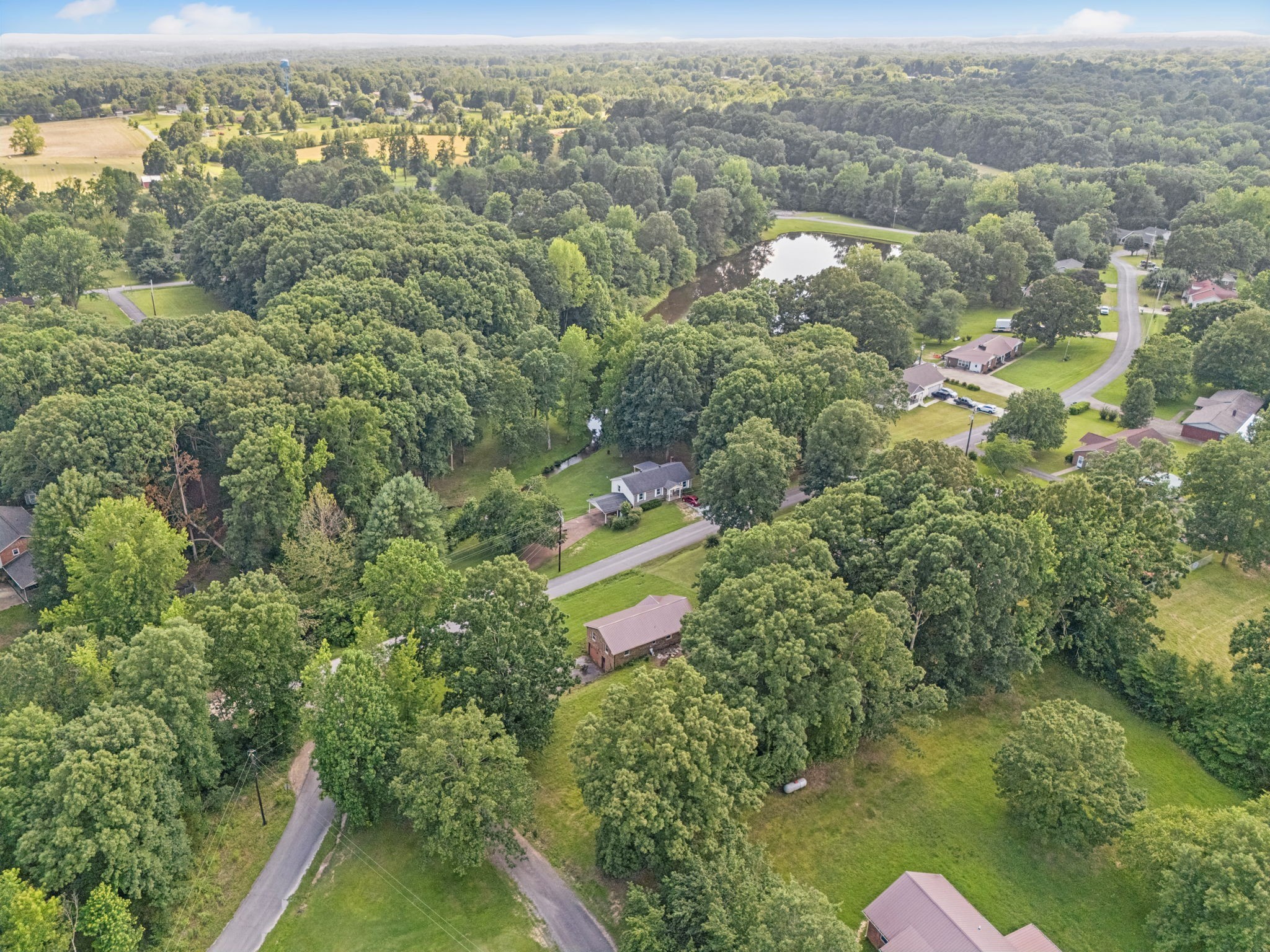 630 Lakeview Court Tennessee Ridge, TN 37178 - Photo 51 of 76 an aerial view of a houses with a yard