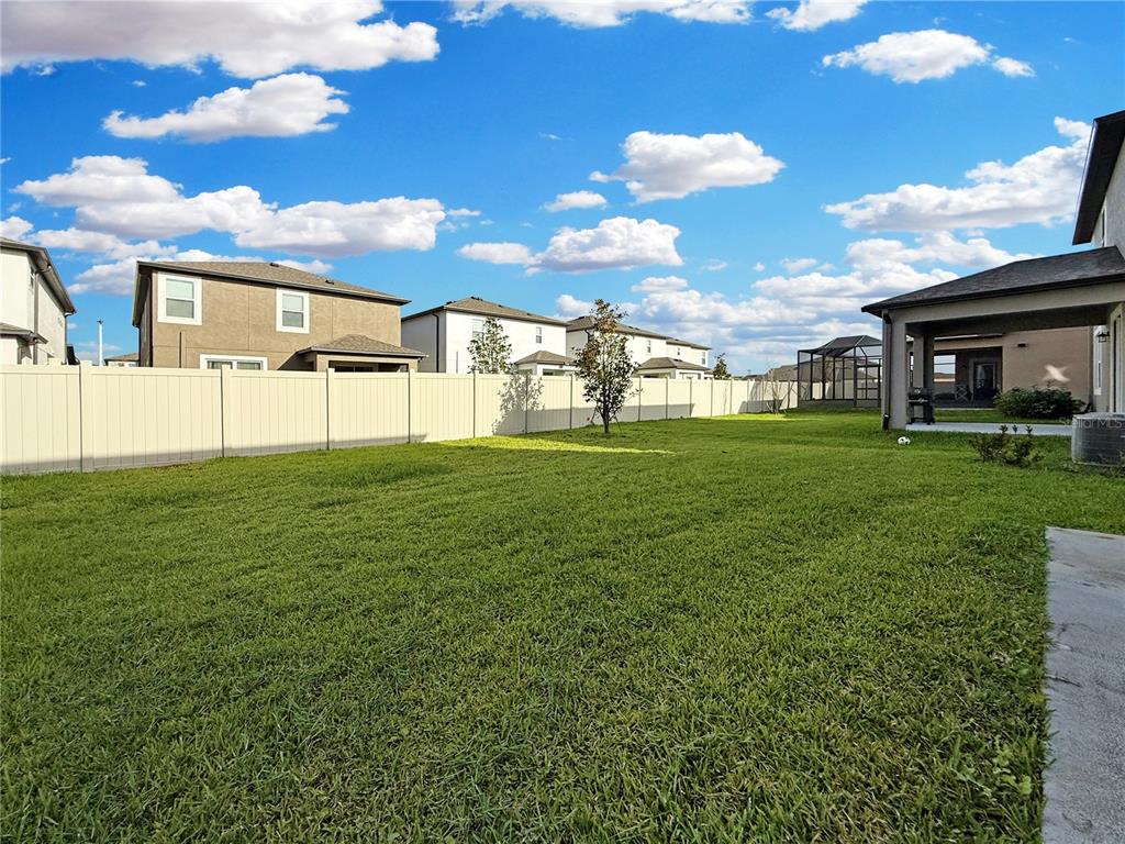 3023 Adams Cross Drive Zephyrhills, FL 33540 - Photo 28 of 36 a view of a big yard with a house
